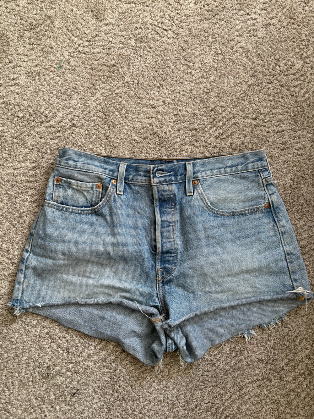 Levi’s 501 High-Rise Light Blue Denim Shorts